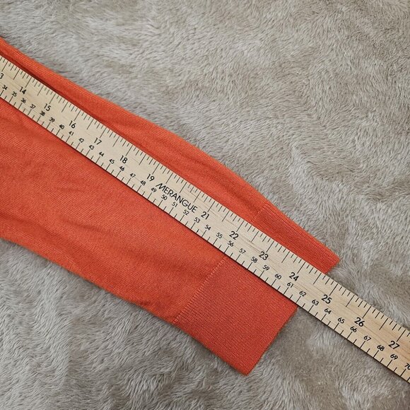 Banana Republic Pima Cotton Cashmere Sweater Orange 1/4 Zip Long Sleeve Mens XL - Picture 6 of 10